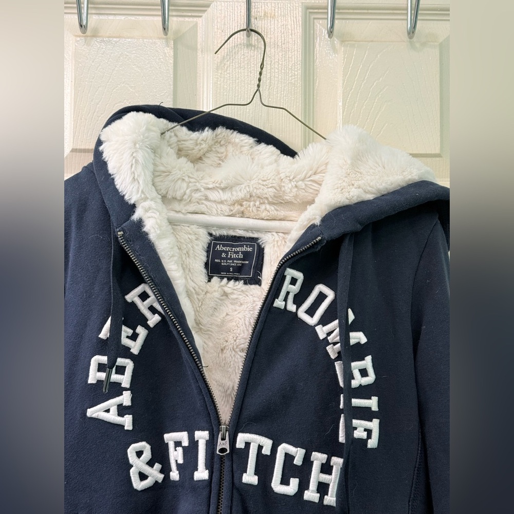 Abercrombie & Fitch Wool-Blend Dad Coat - Cream Oatmeal S